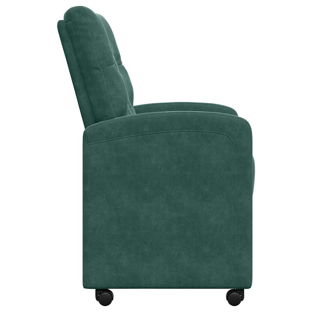 Étkező székek 2 pcs sötétzöld 58 x 67 x 97 cm bársony