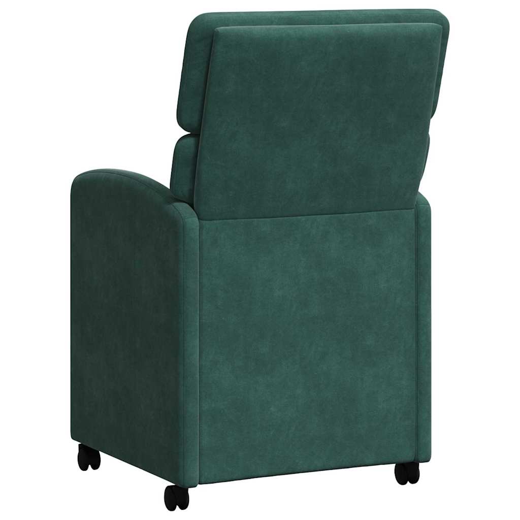 Étkező székek 2 pcs sötétzöld 58 x 65 x 98 cm bársony