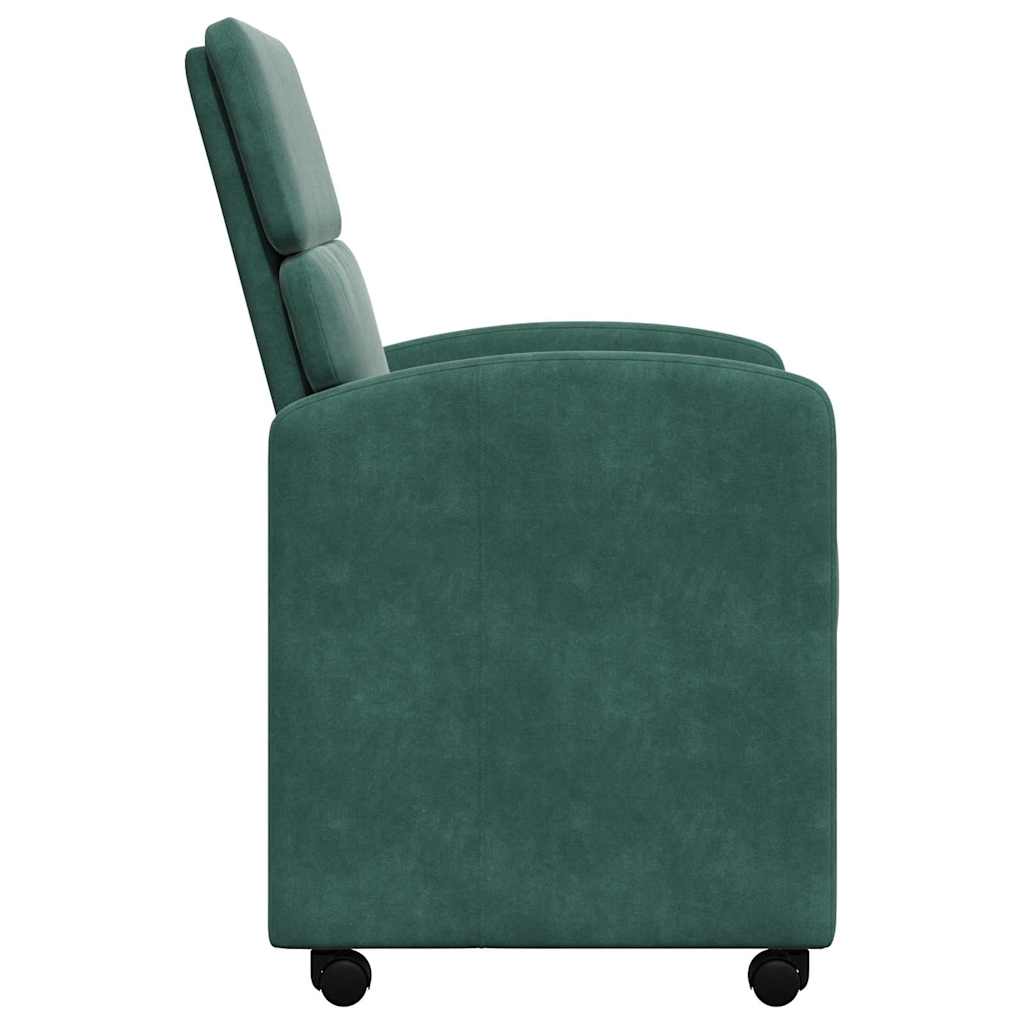 Étkező székek 2 pcs sötétzöld 58 x 65 x 98 cm bársony