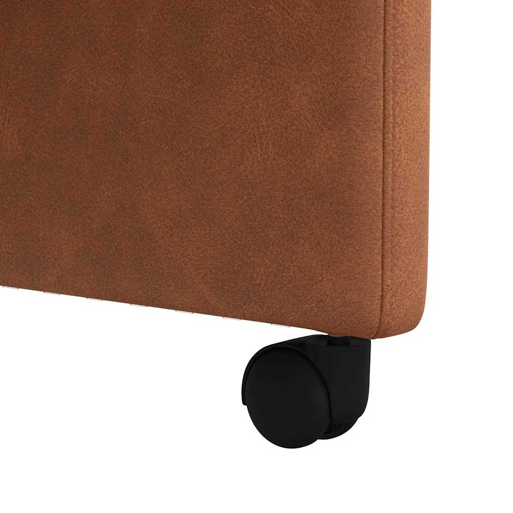 Kerekes étkező székek 2 pcs barna 58 x 67 x 97 cm műbőr
