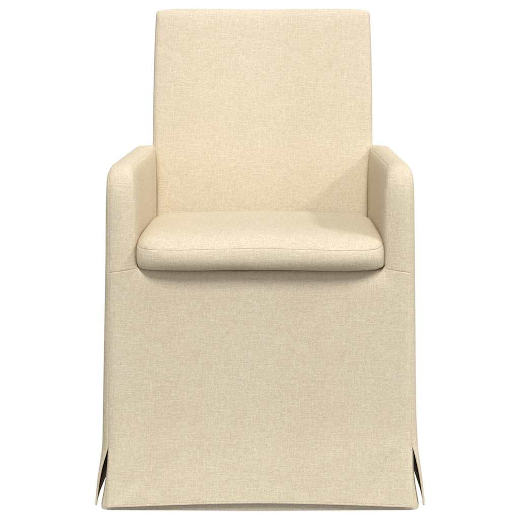 Étkező székek 2 pcs krém 57 x 67 x 95 cm szövet