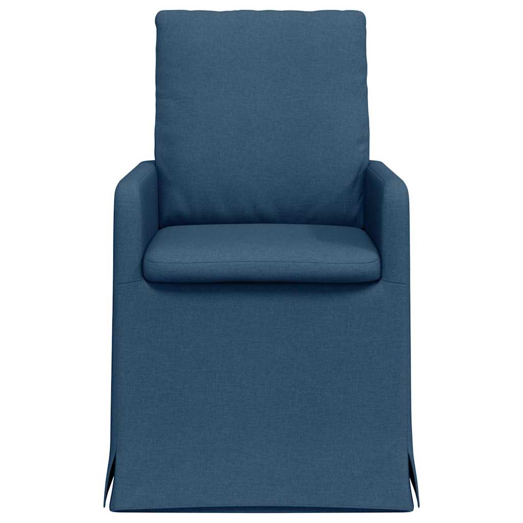 Étkező székek 2 pcs kék 57 x 67 x 98 cm szövet