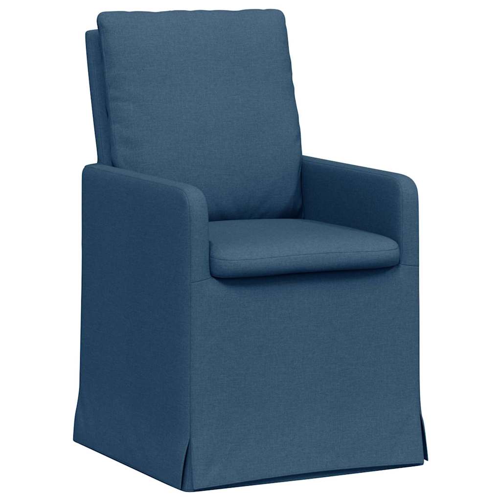 Étkező székek 2 pcs kék 57 x 67 x 98 cm szövet