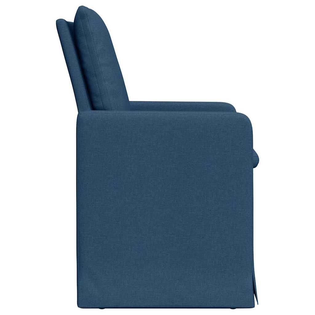 Étkező székek 2 pcs kék 57 x 67 x 98 cm szövet