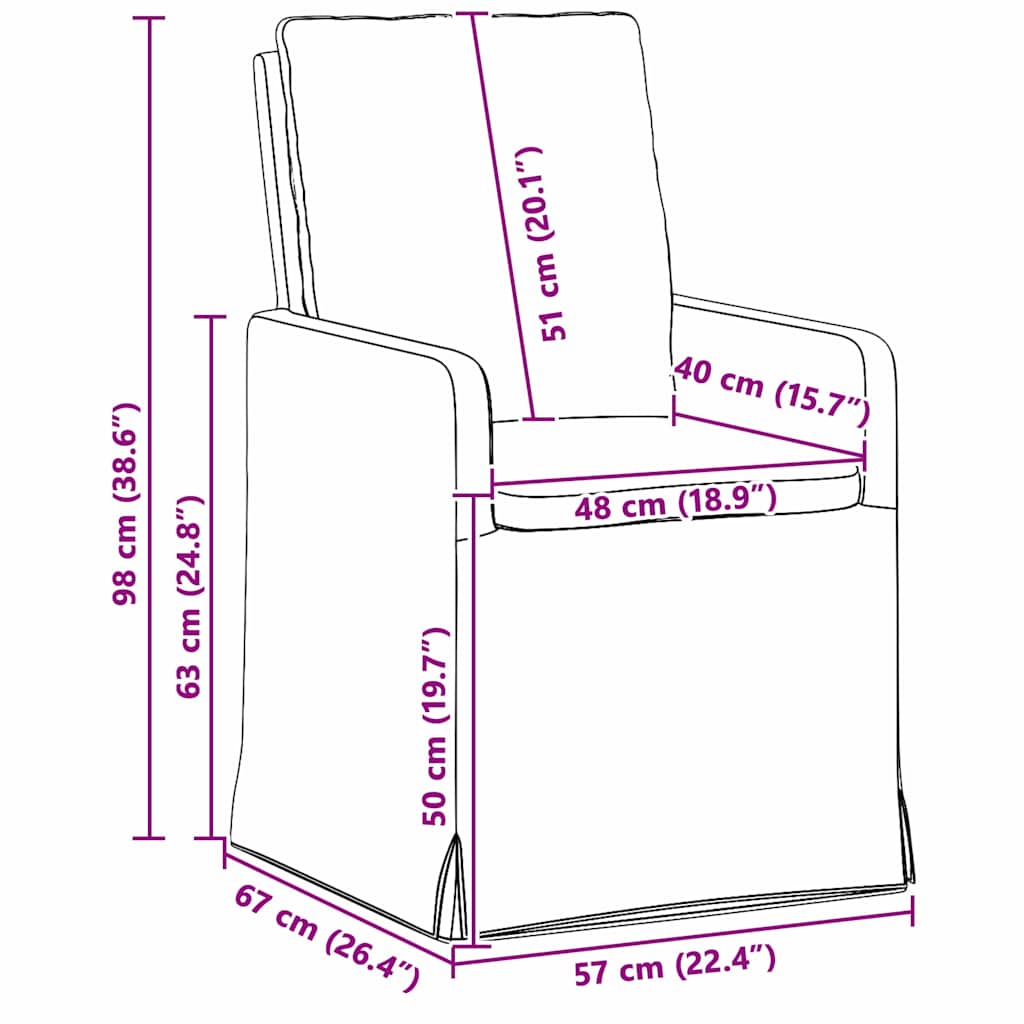 Étkező székek 2 pcs kék 57 x 67 x 98 cm szövet