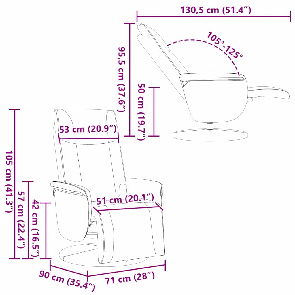 Masszázs fotel fehér 71 x 90 x 105 cm pvc