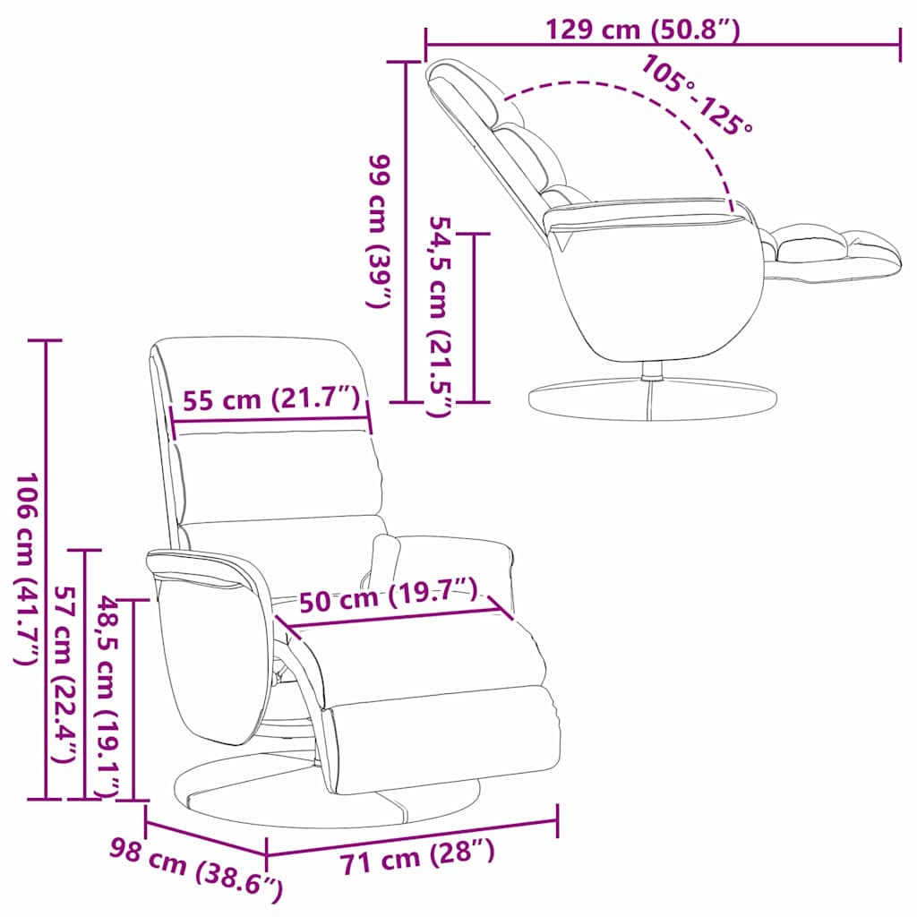Masszázs fotel fekete 71 x 98 x 106 cm műbőr