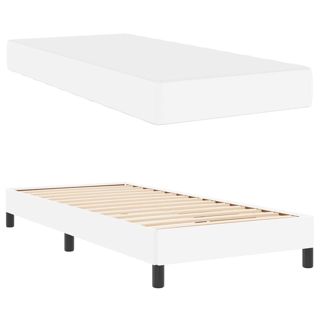 Ágy egyéb tiszta fehér 100 x 200 cm műbőr Ágy egyéb tiszta fehér 100 x 200 cm műbőr