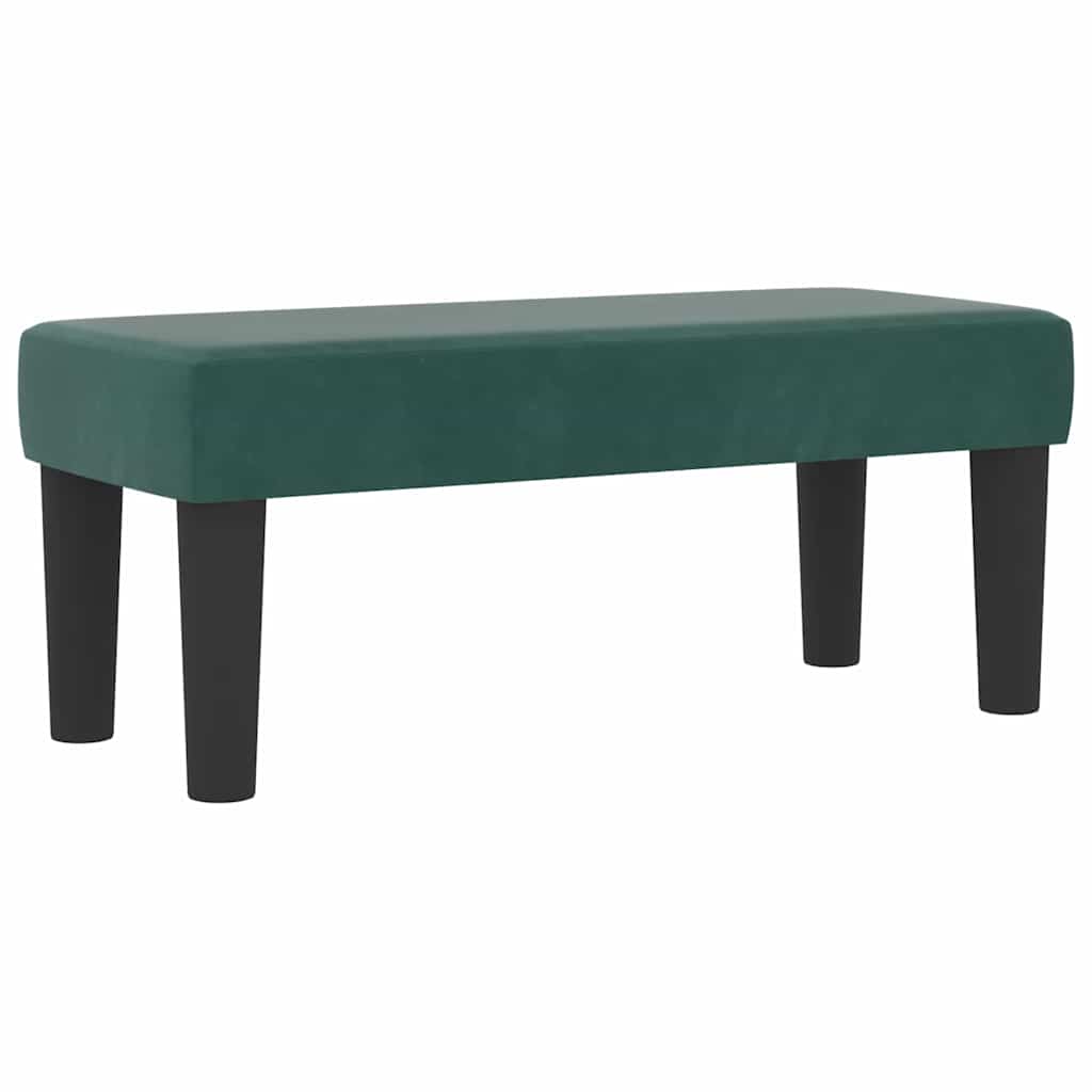 Boxrugós ágy párnával fejtámlával sötétzöld 200 x 80 cm bársony