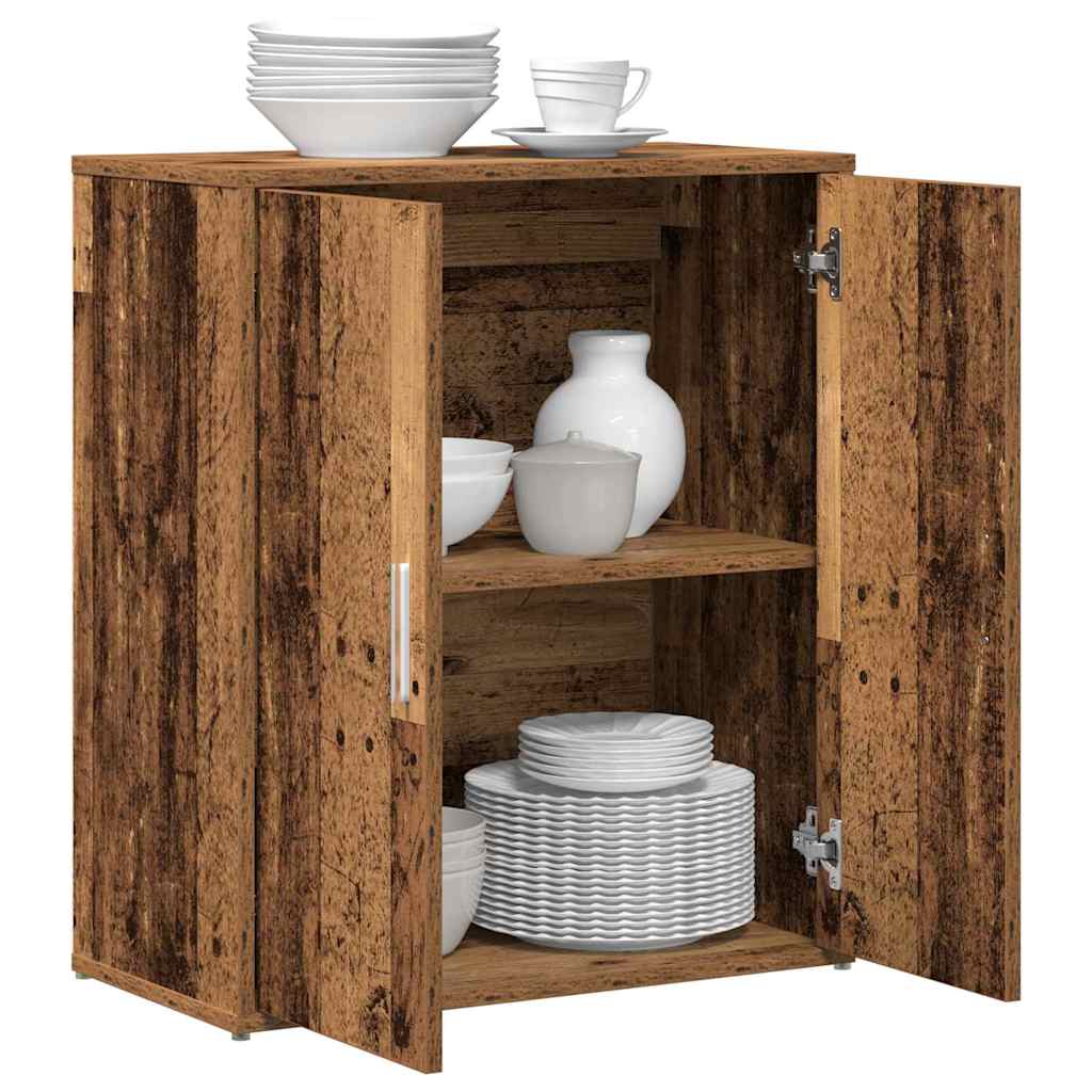 Széf 2 pcs öreg fa 60 x 31 x 70 cm faanyag