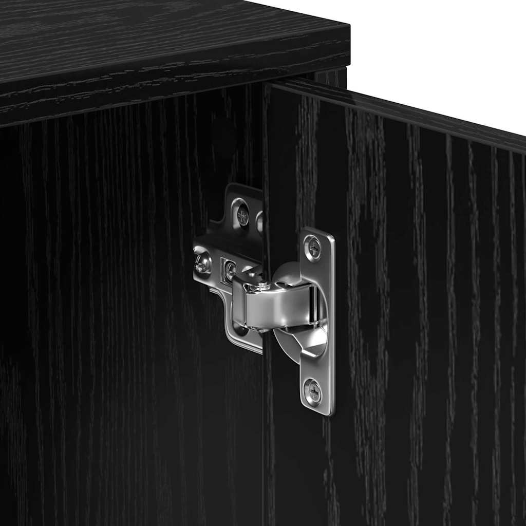 Széf 2 pcs fekete tölgy 60 x 31 x 70 cm faanyag