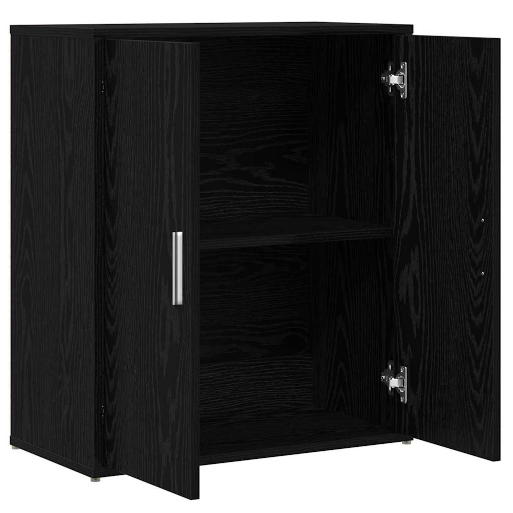 Széf 2 pcs fekete tölgy 60 x 31 x 70 cm faanyag