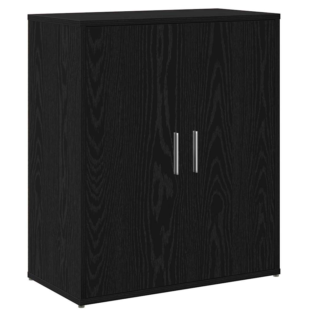 Széf 2 pcs fekete tölgy 60 x 31 x 70 cm faanyag