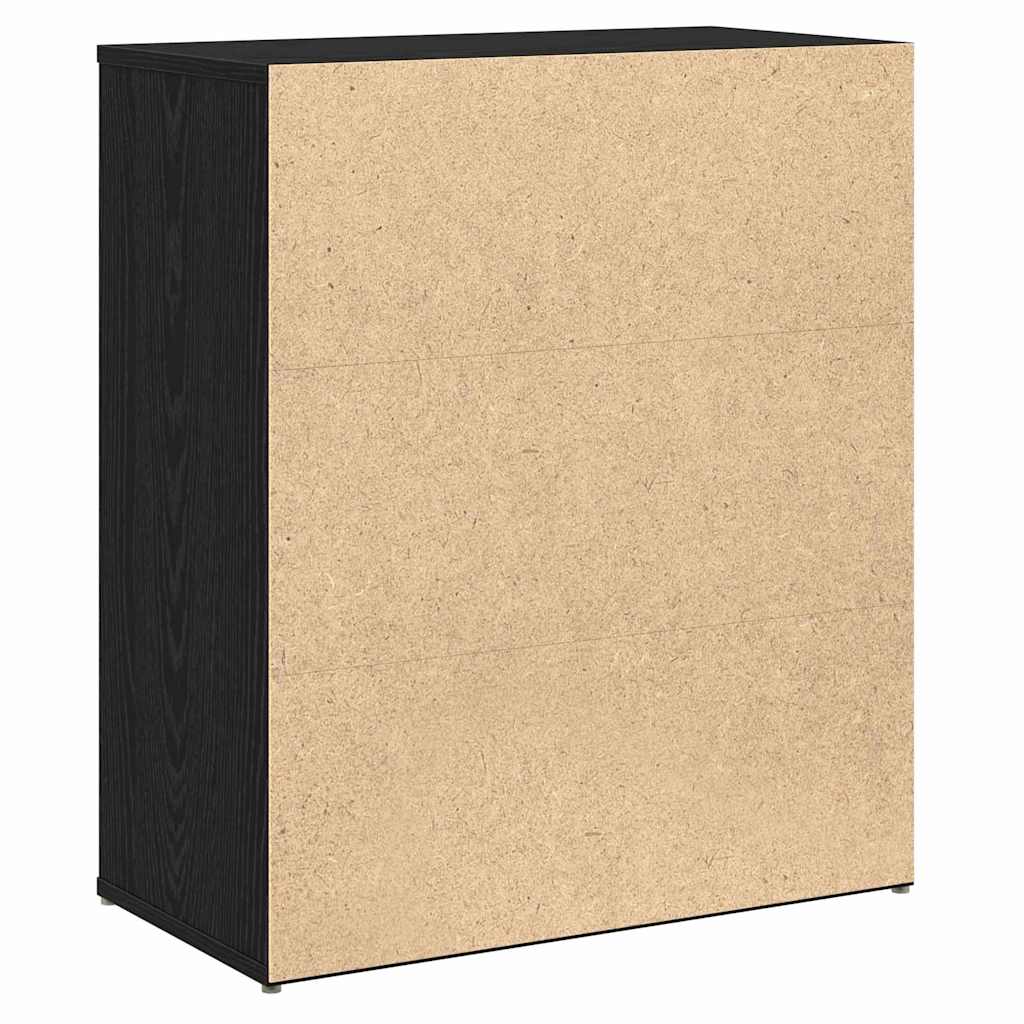 Széf 2 pcs fekete tölgy 60 x 31 x 70 cm faanyag