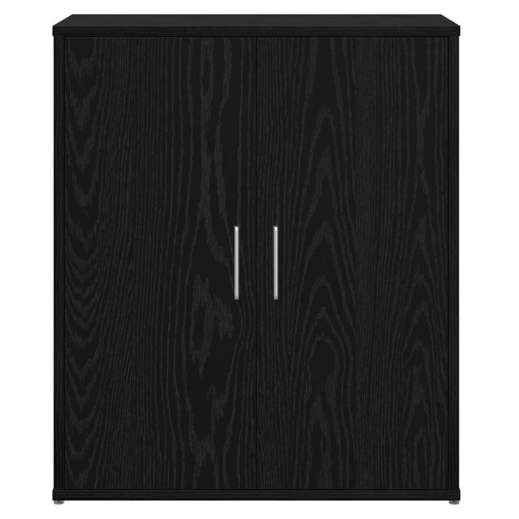 Széf 2 pcs fekete tölgy 60 x 31 x 70 cm faanyag