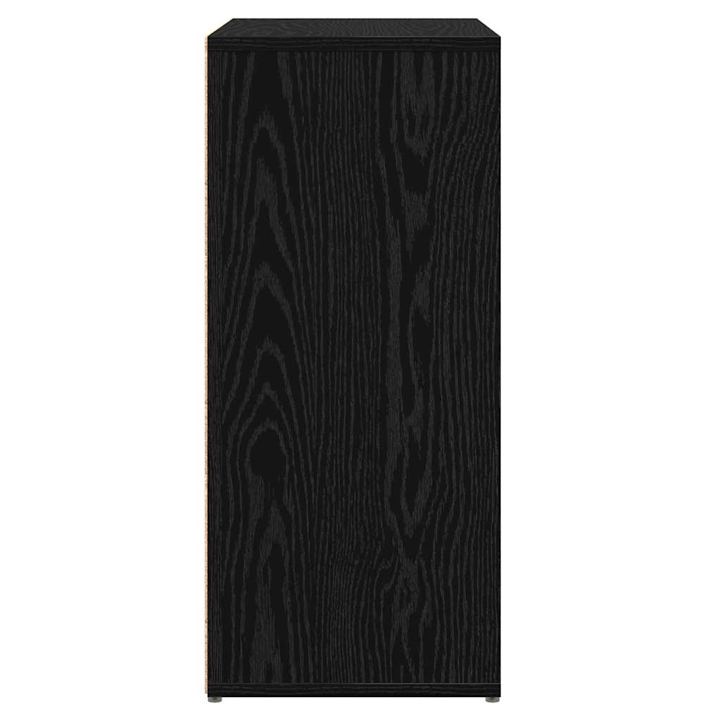 Széf 2 pcs fekete tölgy 60 x 31 x 70 cm faanyag