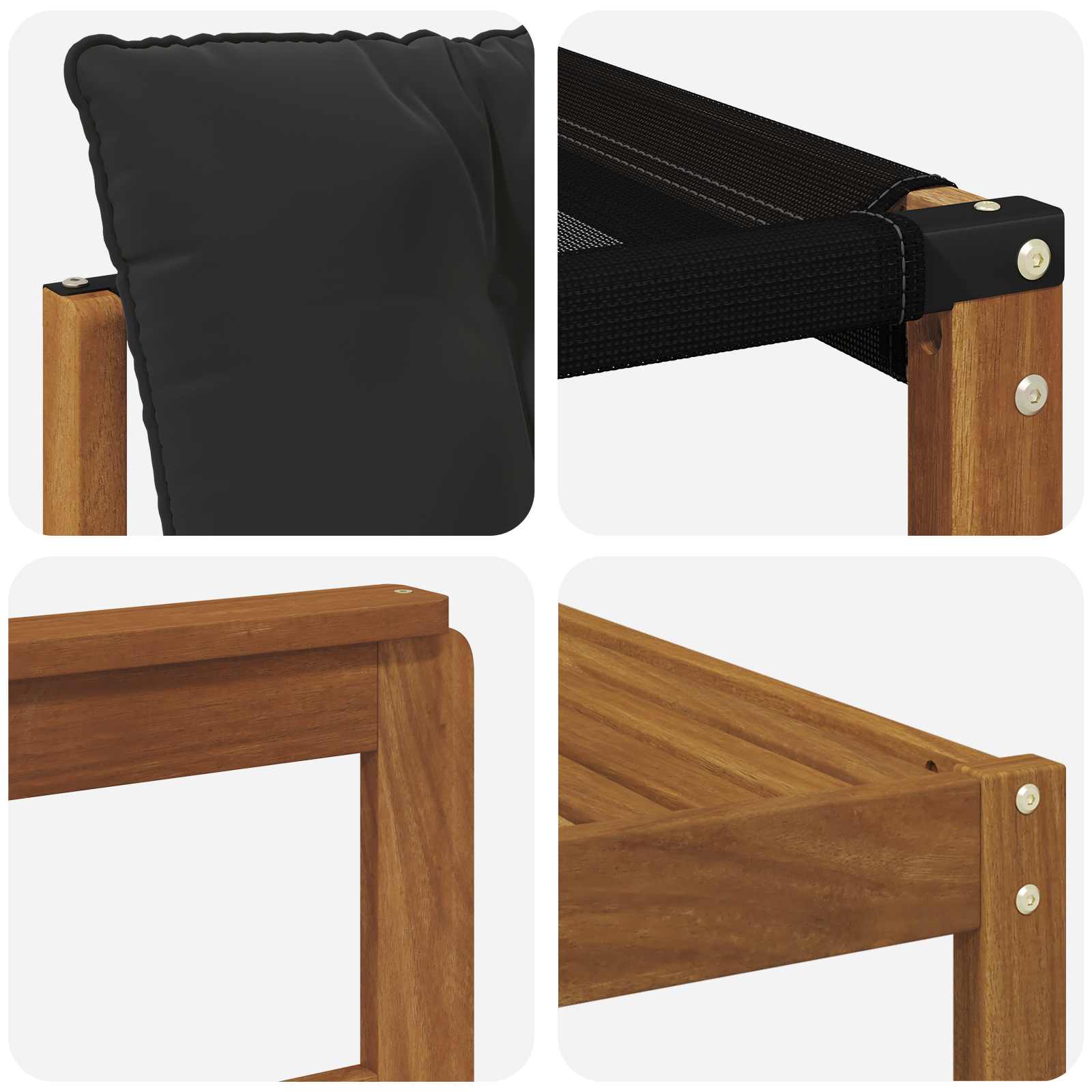 Kültéri kanapé szett párnával 8 pcs természetes és fekete