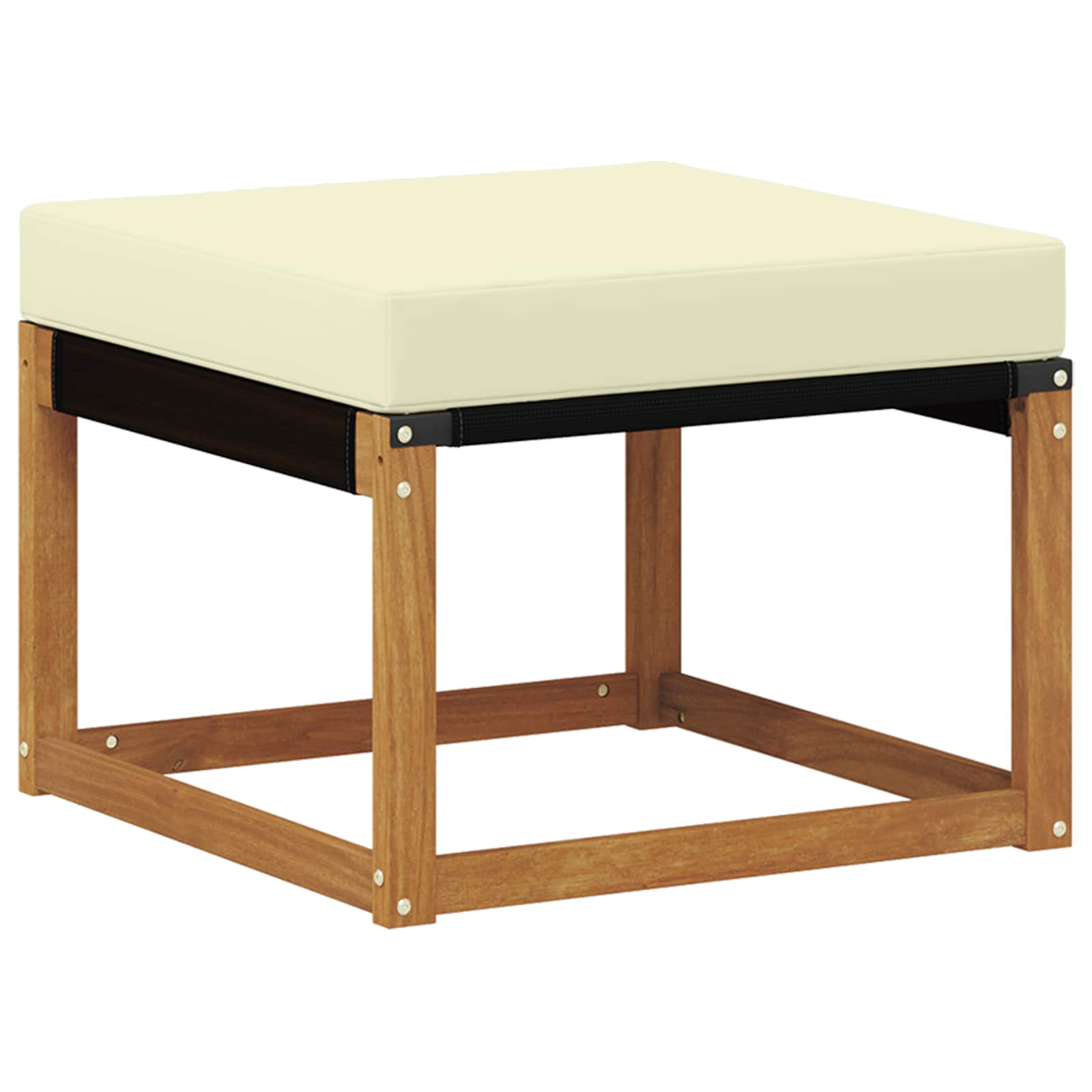 Kültéri kanapé szett párnával 4 pcs természetes és krémszínű