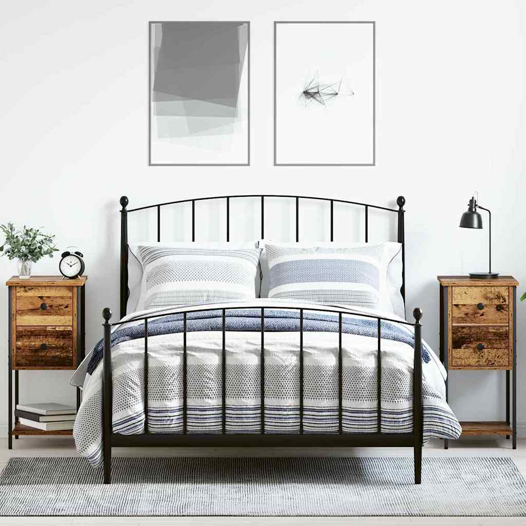 Éjjeliszekrény fiókkal 2 pcs régi fa 32 x 42 x 70 cm faanyag