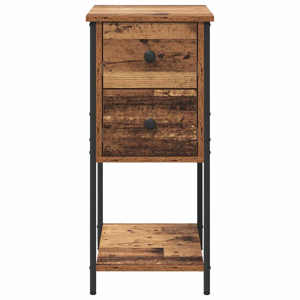 Éjjeliszekrény fiókkal 2 pcs régi fa 32 x 42 x 70 cm faanyag