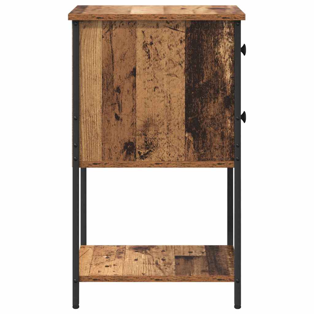 Éjjeliszekrény fiókkal 2 pcs régi fa 32 x 42 x 70 cm faanyag