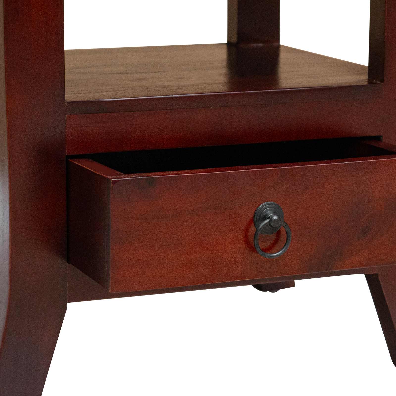 Éjjeliszekrény barna 40 x 40 x 45,5 cm tömör mahagóni fa