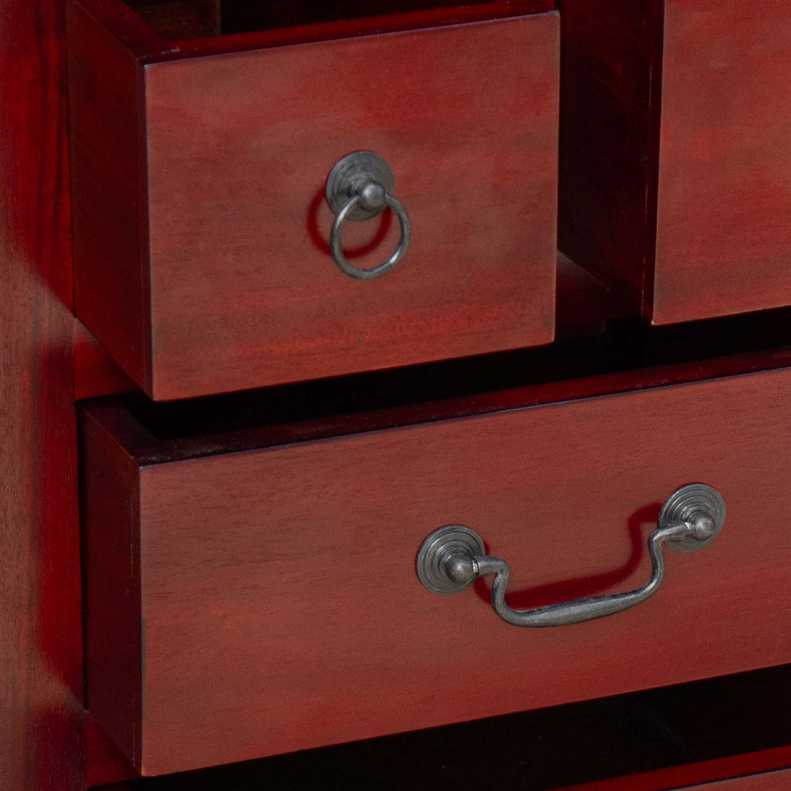 Fiókos szekrény barna 45 x 35 x 100,5 cm tömör mahagóni fa