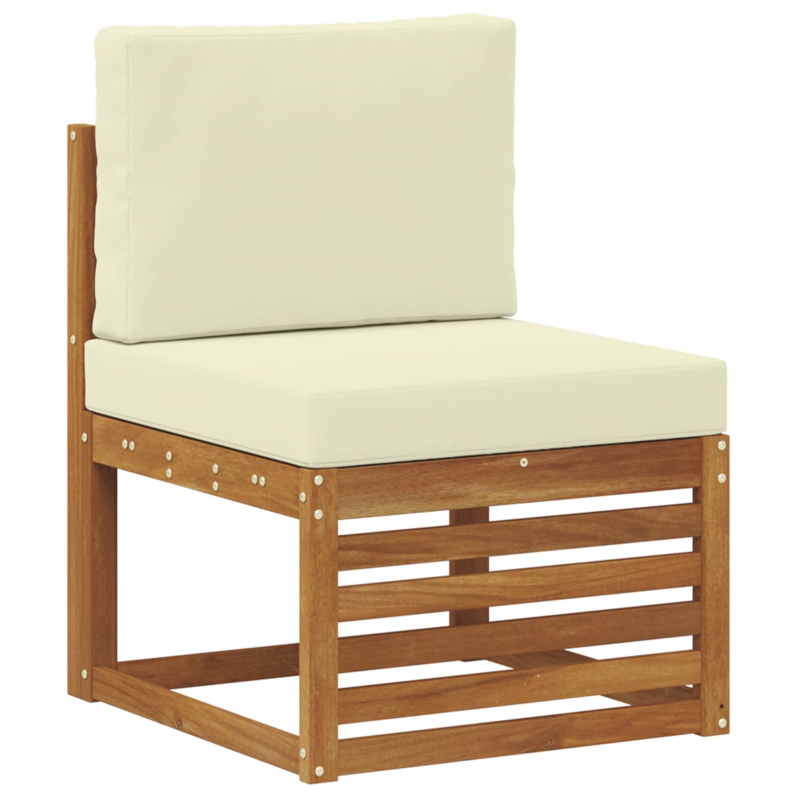 Ülőgarnitúrák 3 pcs természetes és krémszínű tömör akácfa