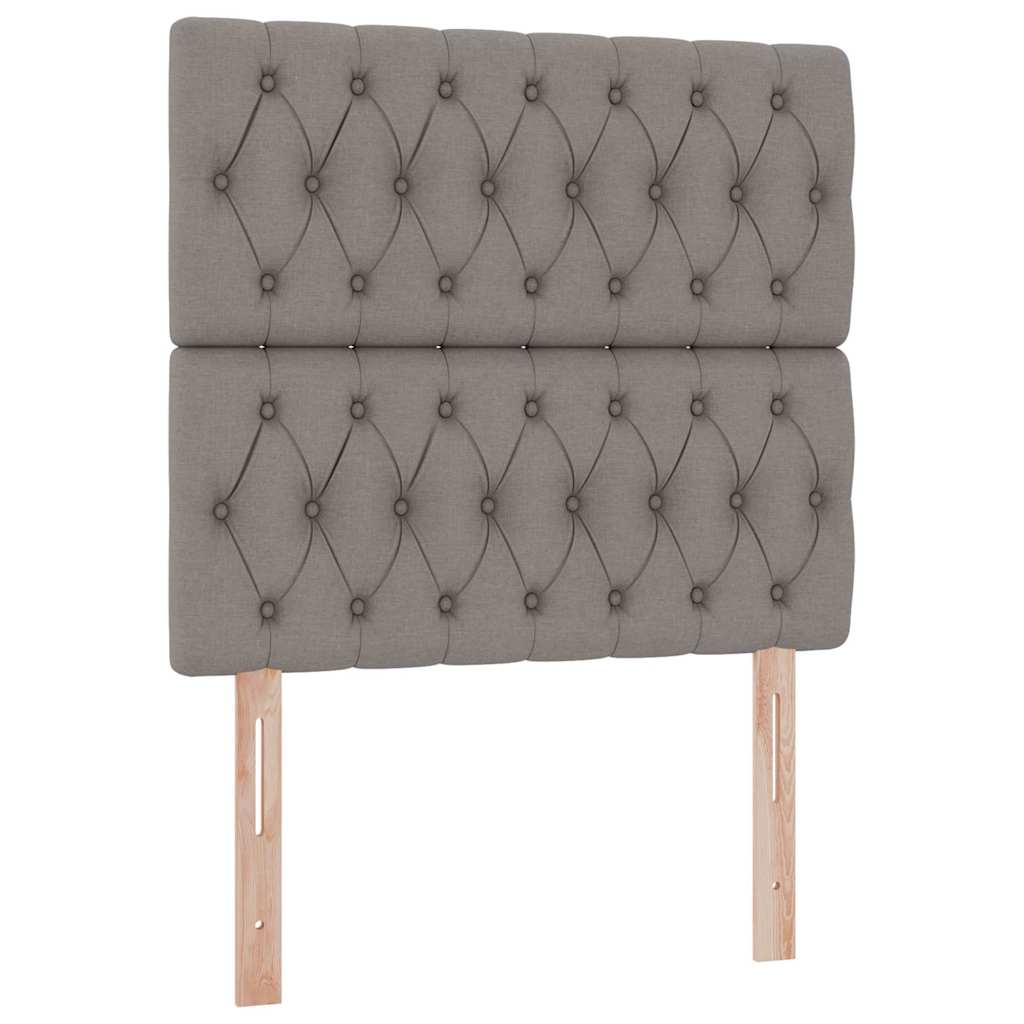 Ágy tárolóval és led lámpával tópszínű 90 x 190 cm poliészter