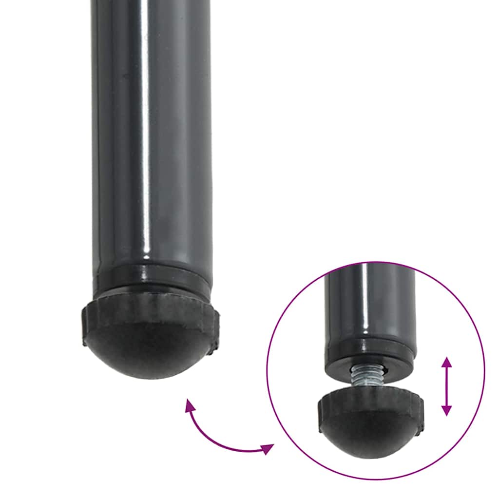 Kert étkező szett 3 pcs fekete, antracit 35 x 35 x 45 cm