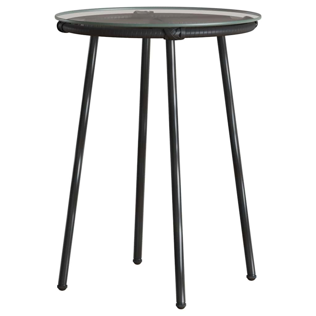 Kert étkező szett 3 pcs fekete, antracit 35 x 35 x 45 cm