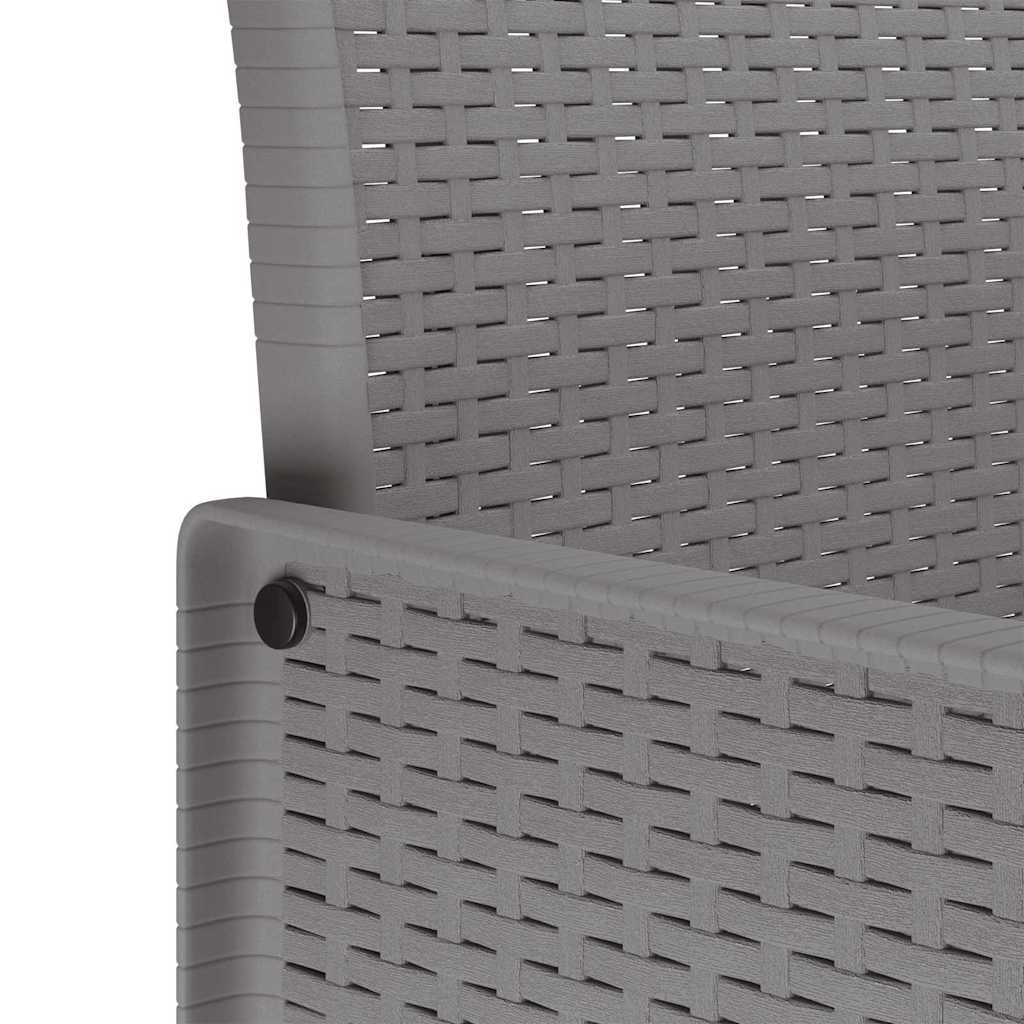 Kerti szék 4 pcs világosszürke 53 x 49 x 85 cm polipropilén