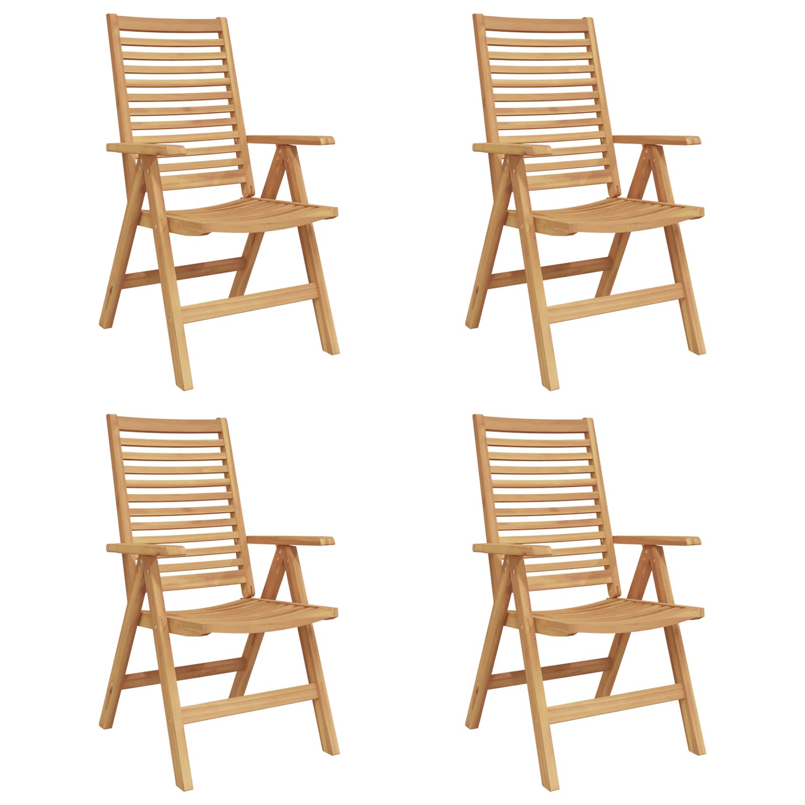 Szék 4 pcs barna 64.5 x 52 x 108 cm tömör teakfa