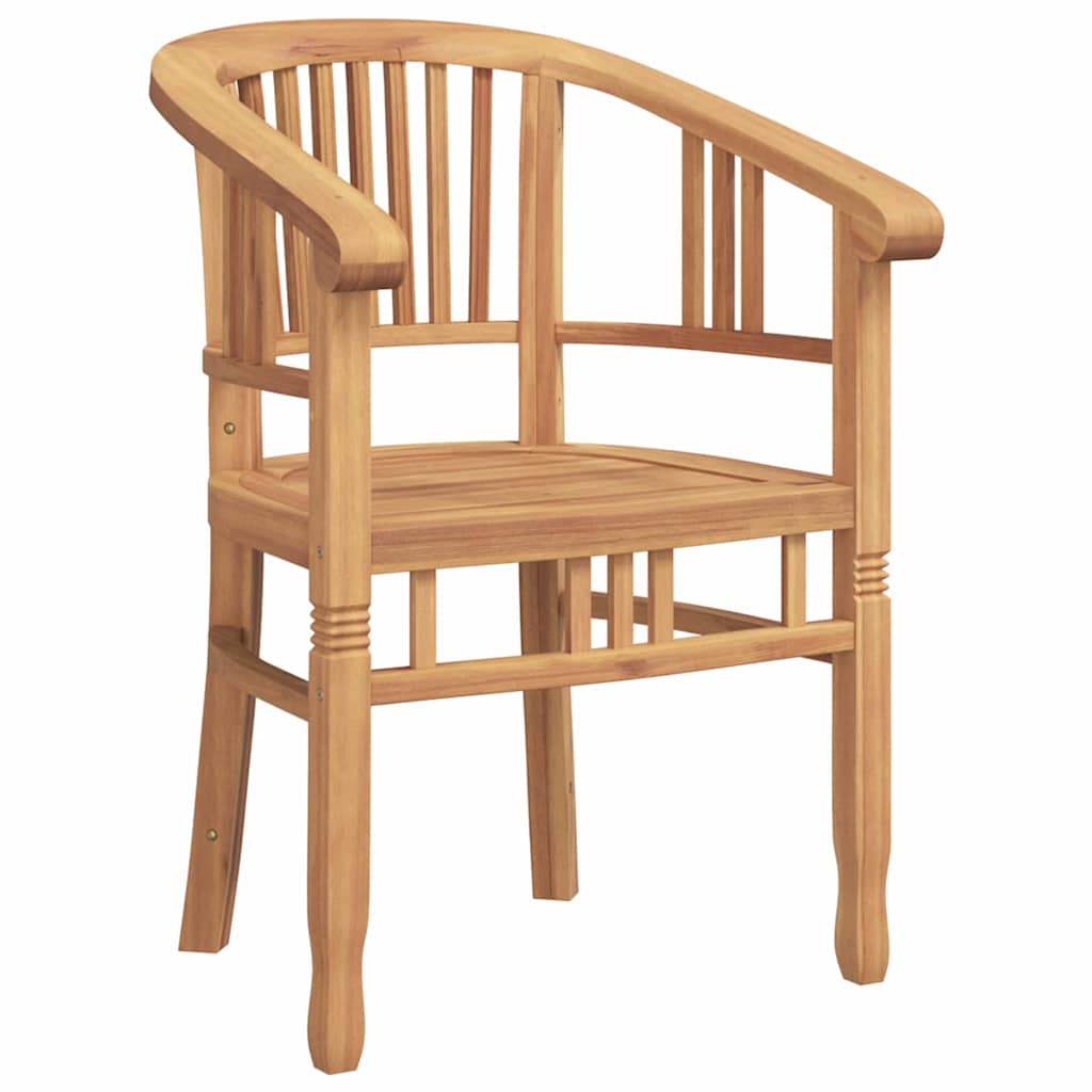 Szék párnával 2 pcs barna 63 x 58 x 89 cm tömör teakfa
