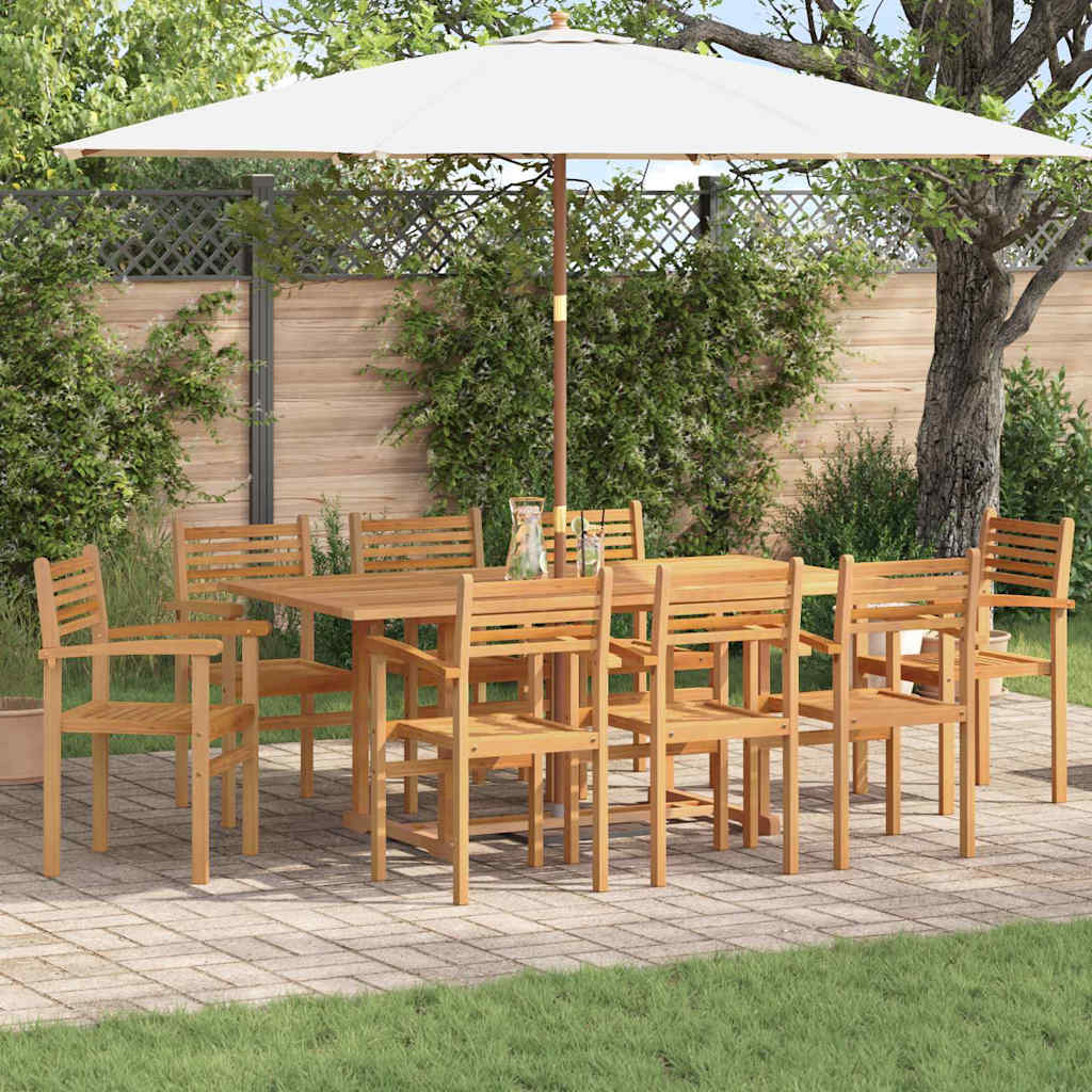 Szék 8 pcs barna 56 x 55 x 90.5 cm tömör teakfa