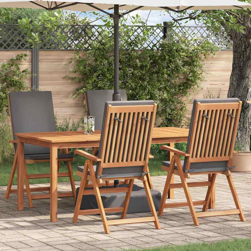 Kerti szék 4 pcs barna és szürke 57 x 71,5 x 104 cm