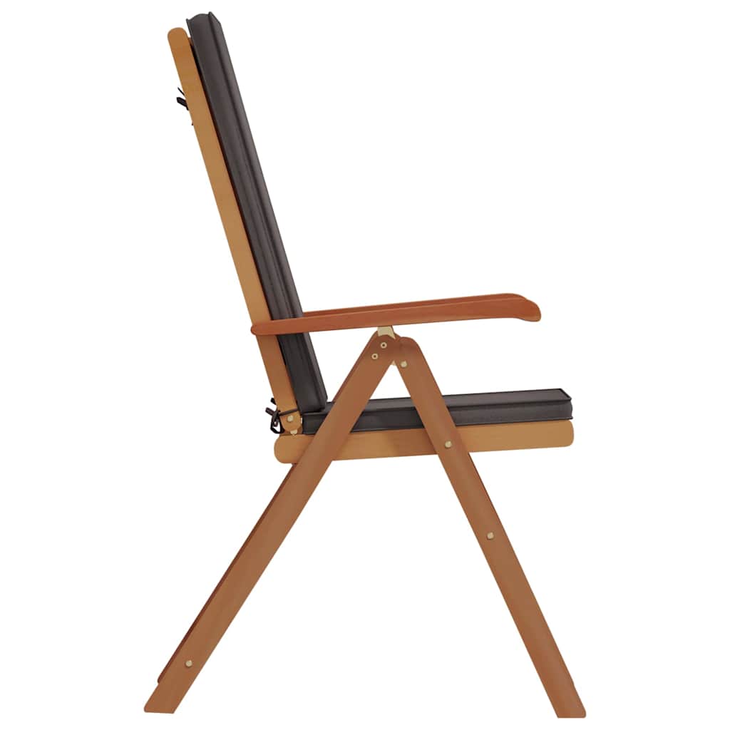Kerti szék 4 pcs barna és szürke 57 x 71,5 x 104 cm