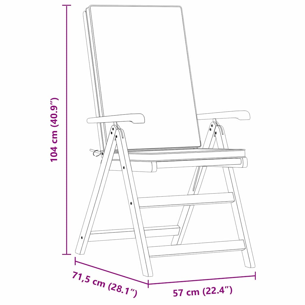 Kerti szék 4 pcs barna és szürke 57 x 71,5 x 104 cm