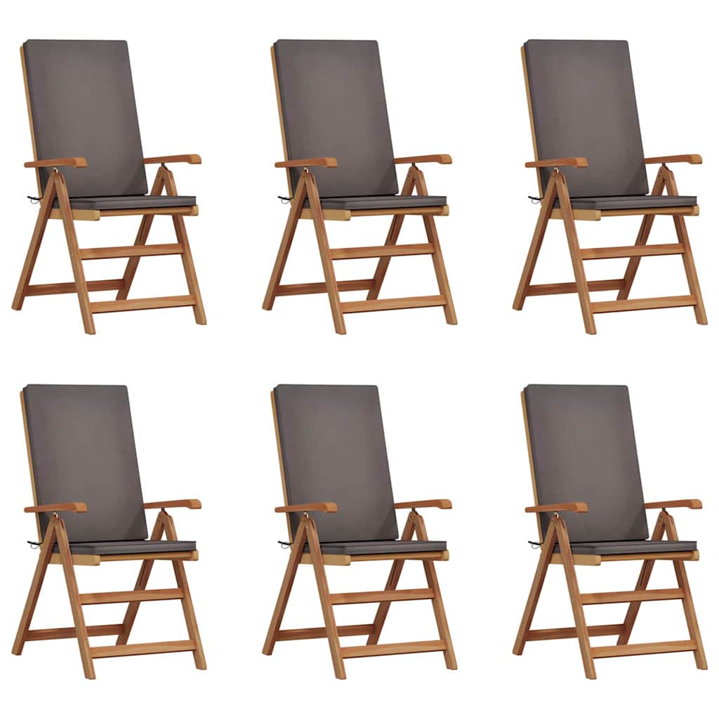 Kerti szék 6 pcs barna és szürke 57 x 71,5 x 104 cm