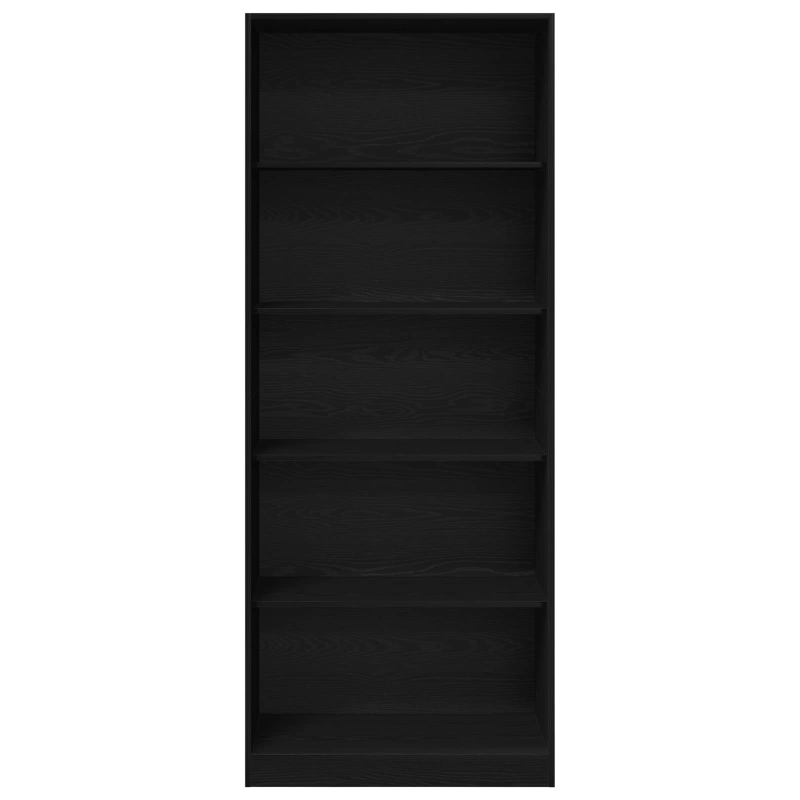 Ruhásszekrény polcokkal fekete tölgy 80 x 50 x 200 cm faanyag