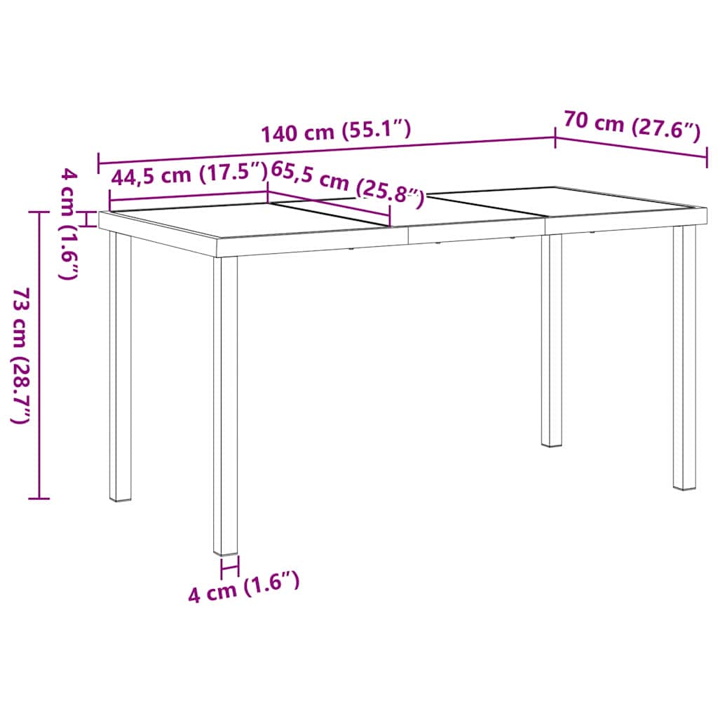 Kert étkező szett párnával 5 pcs fekete poli rattan