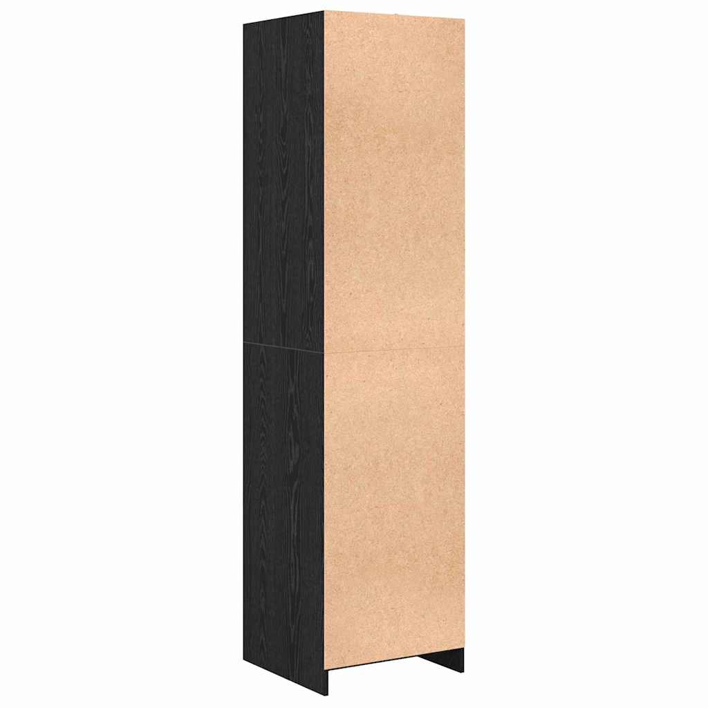 Ruhásszekrény polcokkal fekete tölgy 50 x 50 x 200 cm faanyag