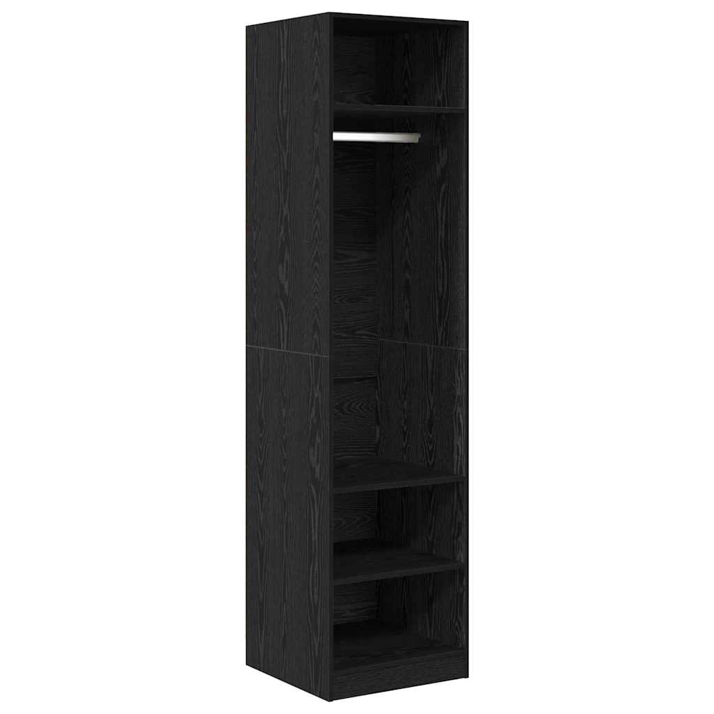 Ruhásszekrény polcokkal fekete tölgy 50 x 50 x 200 cm faanyag