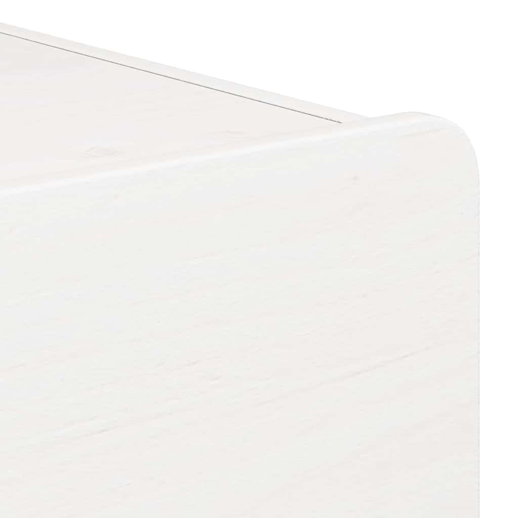 Éjjeli asztal fiókkal 2 pcs fehér 39 x 34 x 33 cm tömör fenyőfa