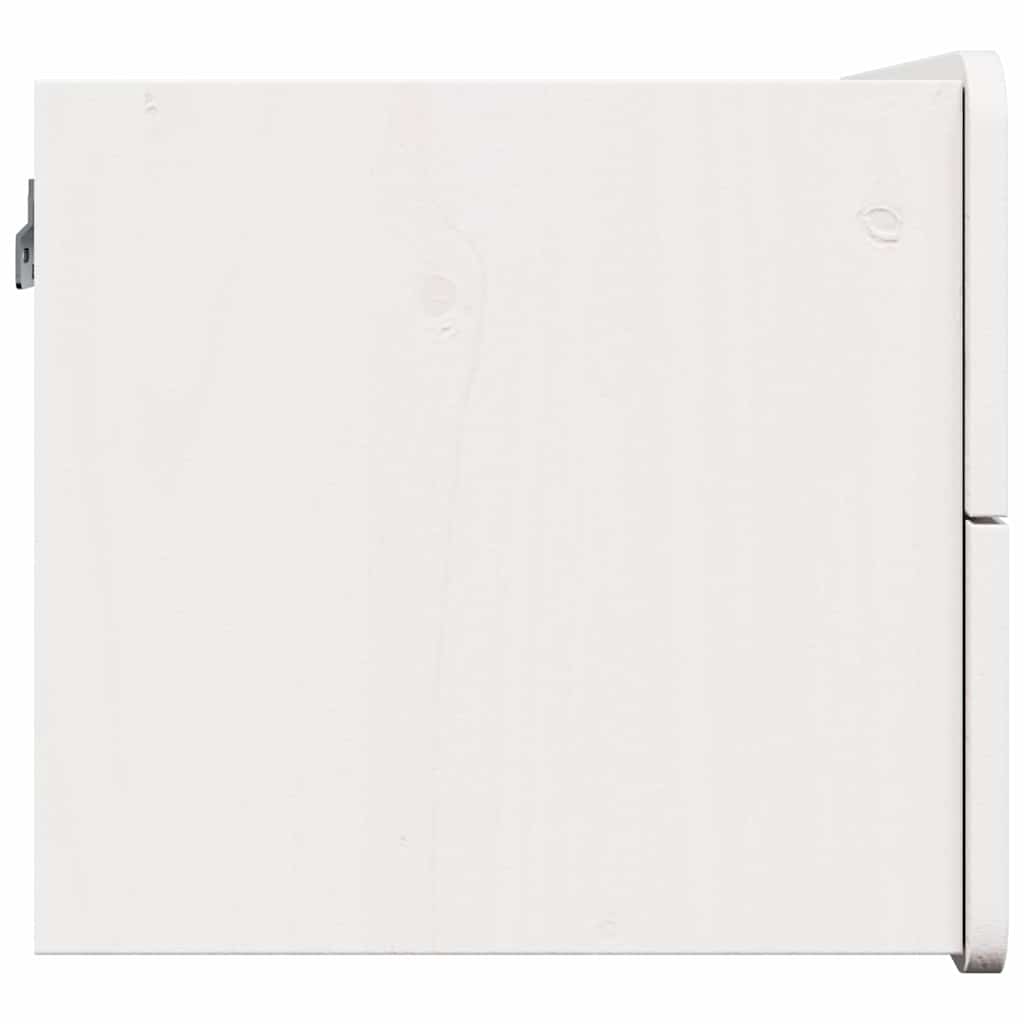 Éjjeli asztal fiókkal 2 pcs fehér 39 x 34 x 33 cm tömör fenyőfa