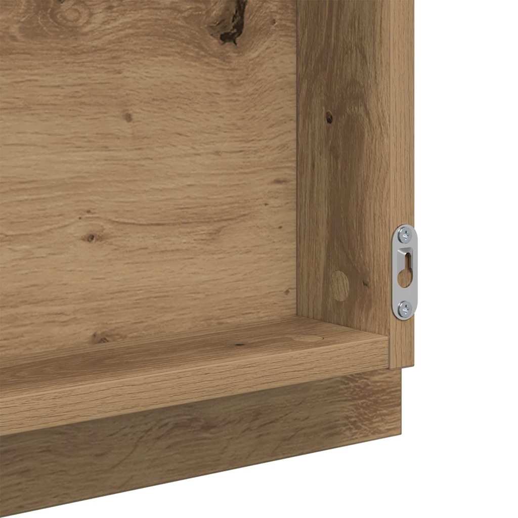 Tükör led -es lámpákkal artisan tölgy 90 x 8,5 x 37 cm faanyag