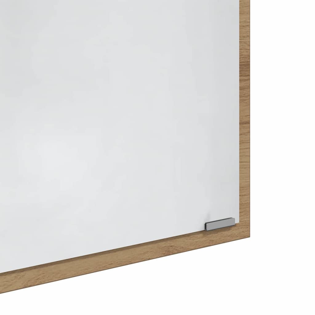 Tükör led -es lámpákkal artisan tölgy 90 x 8,5 x 37 cm faanyag