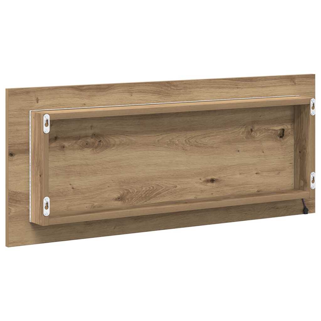 Tükör led -es lámpákkal artisan tölgy 90 x 8,5 x 37 cm faanyag