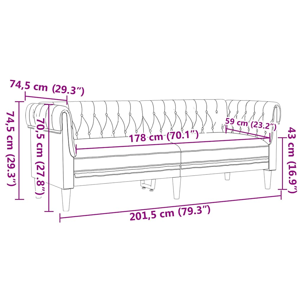 Kanapé szett 3 pcs sötétszürke szövet