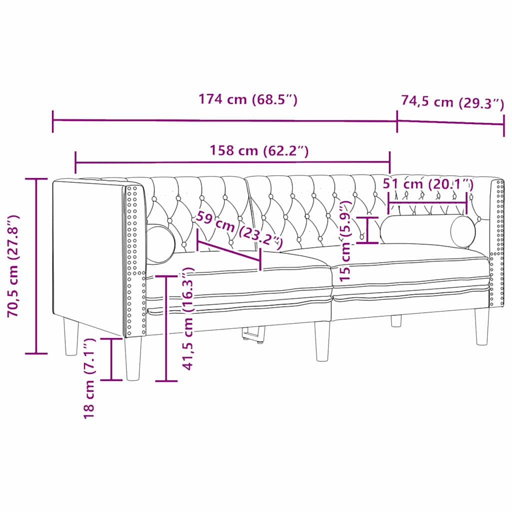 Kanapé szett 3 pcs sötétszürke bársony